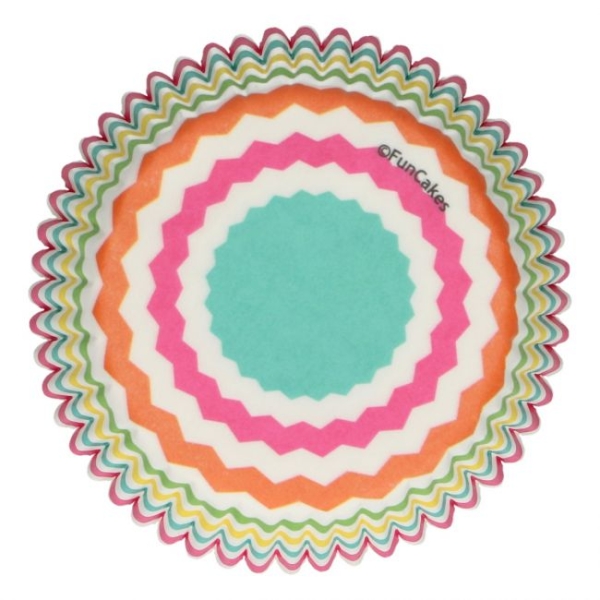 Cupcake Backförmchen - Buntes Chevron